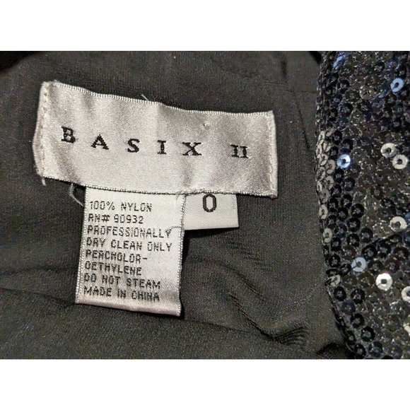 BASIX II Spaghetti strap beaded black‎ mini cocktail party formal dress NEW - Picture 8 of 8